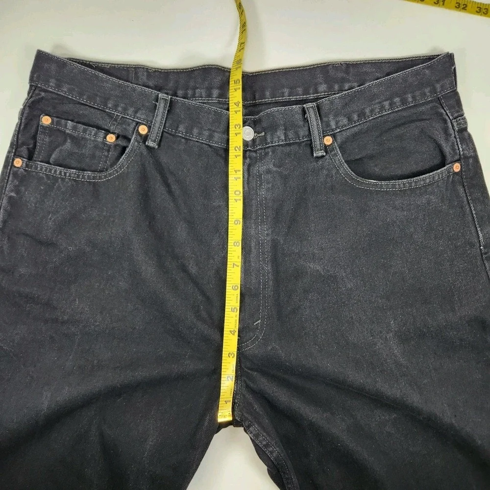 Levi's 550 Black Jeans Mens 42x32 Relaxed Fit‎ Straight Modern Casual Work Denim